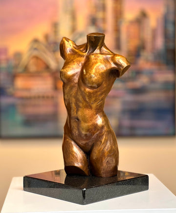 Bronze female nude sculpture