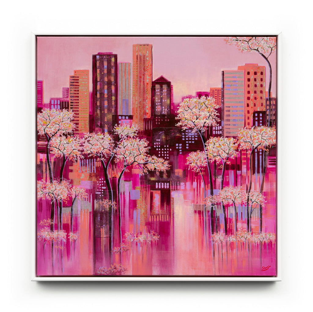 Spring cityscape painting